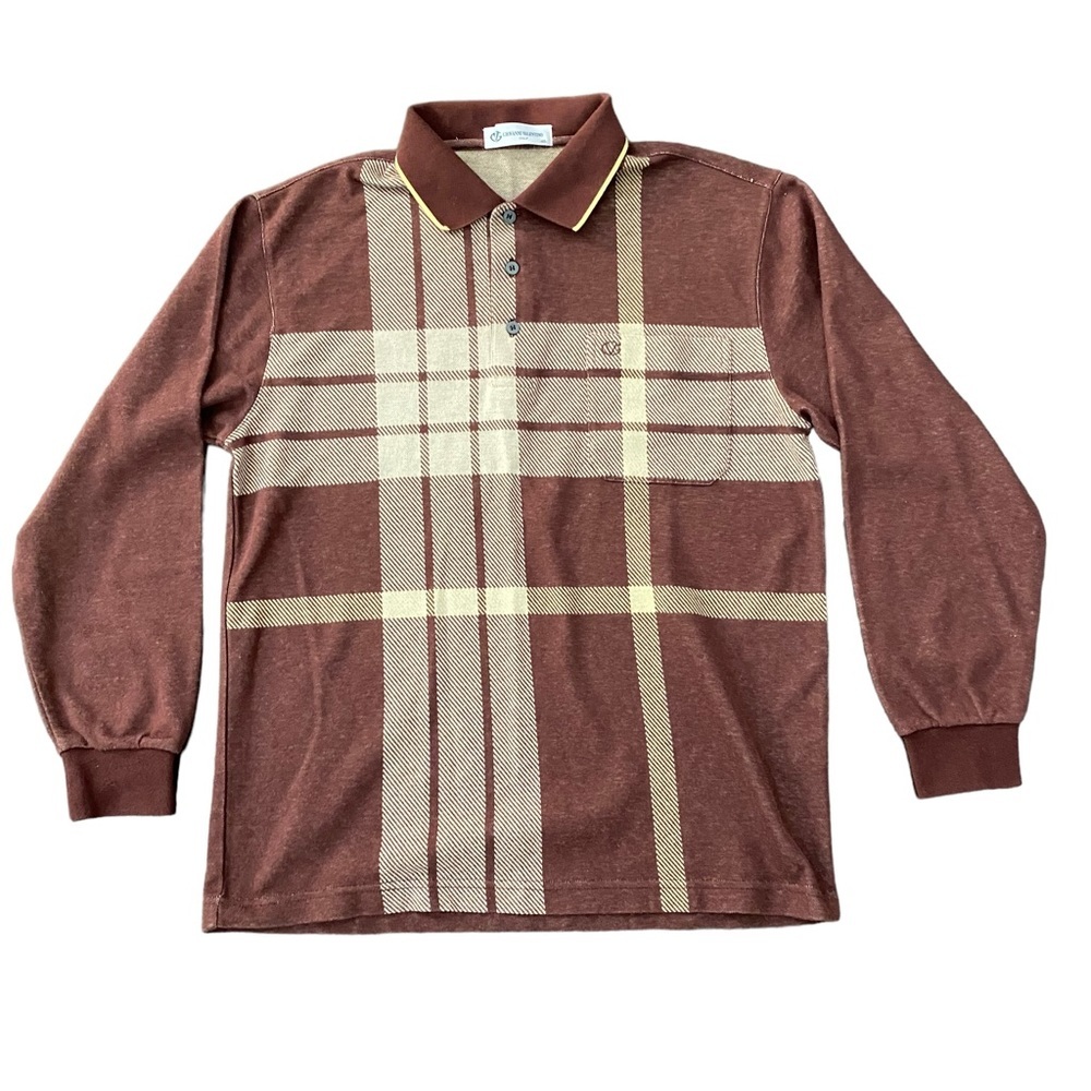 Giovanni Valentino Italy Men's Brown & Tan Patterned Sweater USA Size M